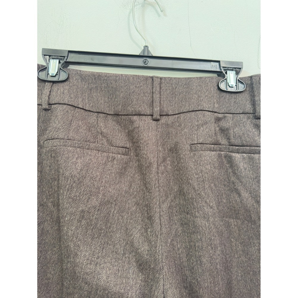 LOFT Julie Dress Pants Brown Heathered Straight Leg Career Trousers Sz 12 Chic - Picture 6 of 8